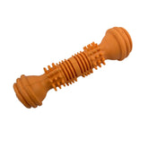 The Furr company dumbell teething rubber dog toy - Orange